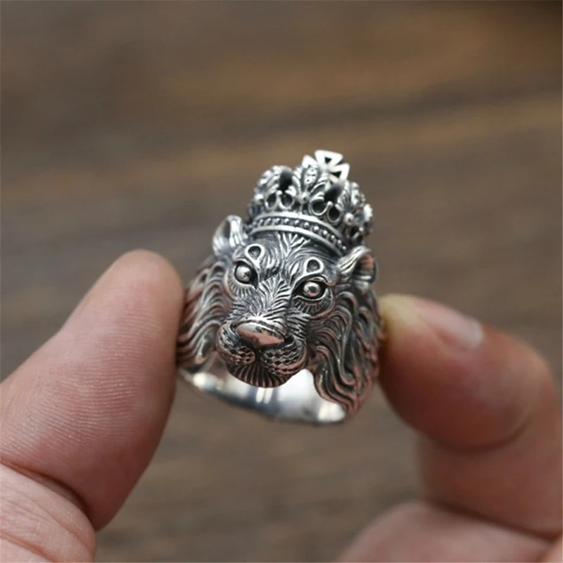 Best Personality King Lion Crown Rugged Men #039;s Ring Anillo Hombre to be the King of Yourself