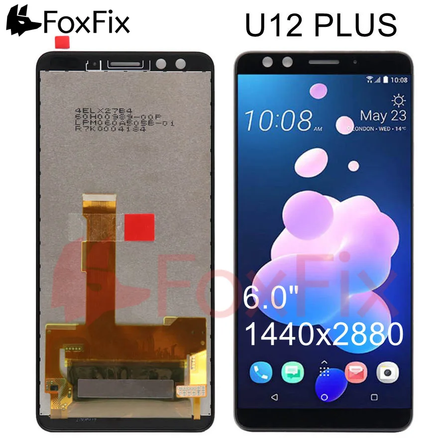 ЖК дисплей FoxFix для HTC U12 Plus сенсорный экран с цифровым преобразователем в сборе
