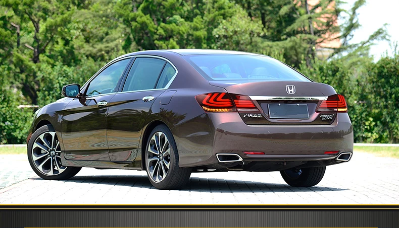 Автомобильный стильный светодиодный задний светильник для Honda 9th accord 2013- задняя лампа DRL+ тормозной светильник+ задний светильник+ Динамический сигнал поворота