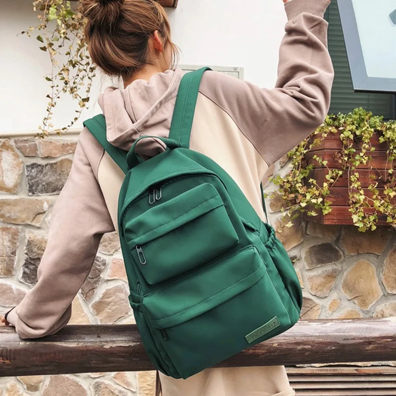 New Waterproof Nylon Backpack for Women Multi Pocket Travel Backpacks Female School Bag for Teenage Girls Book