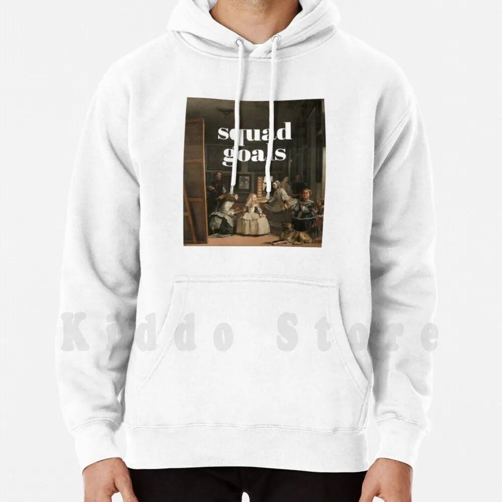 Squad Gol-Las Meninas Felpa Con Cappuccio Manica Lunga Squadra Obiettivi Las Meninas Eon Velazraccia Barocca Carina Cultura Arty