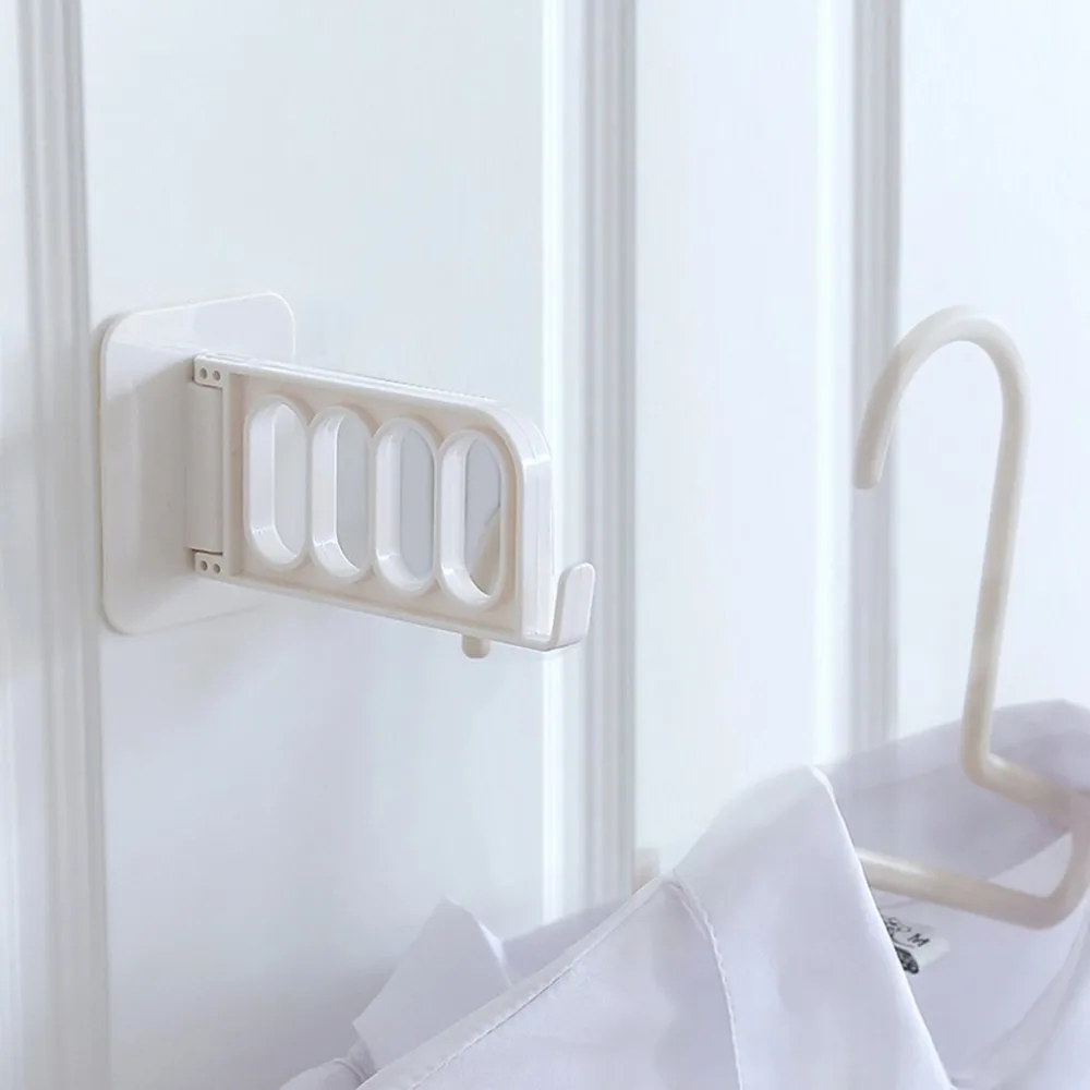 

Non-marking plastic hanger hook Wall-mounted clothes storage rack Wall multi-function folding sticky hook