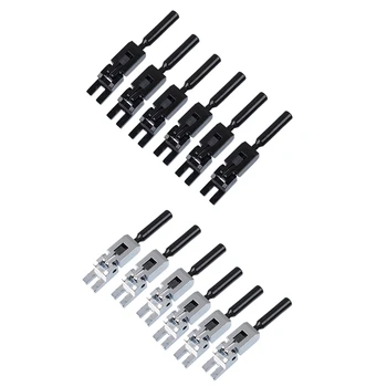 

12 PCS Electric Guitar Double Locking System Locked String Saddles Tremolo Bridge - 6PCS Black & 6PCS Silver(Chrome)