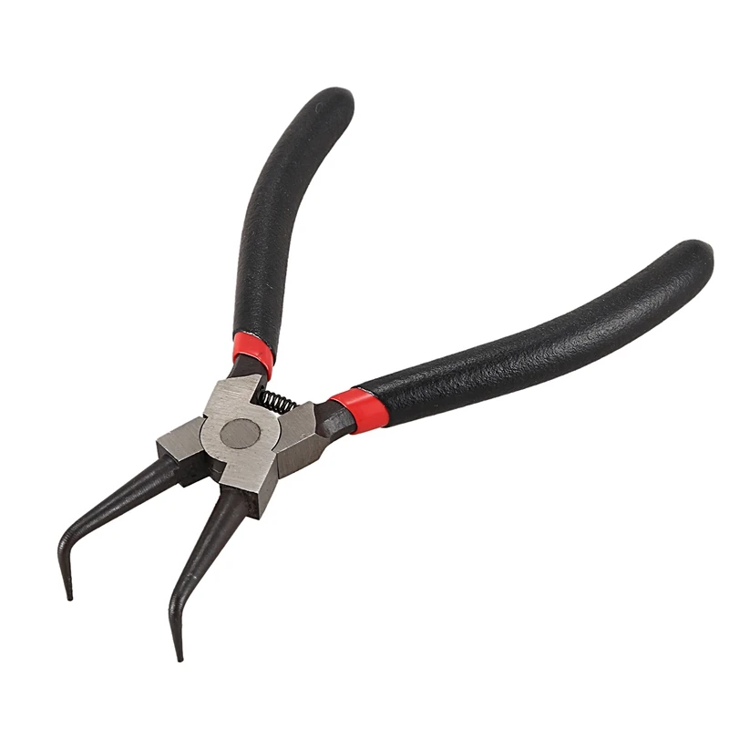 Portable Multi-function 7Inch Internal External Retaining Clips Snap Ring Circlip Pliers Set Straight Retain Tool 4Pcs Set Blac