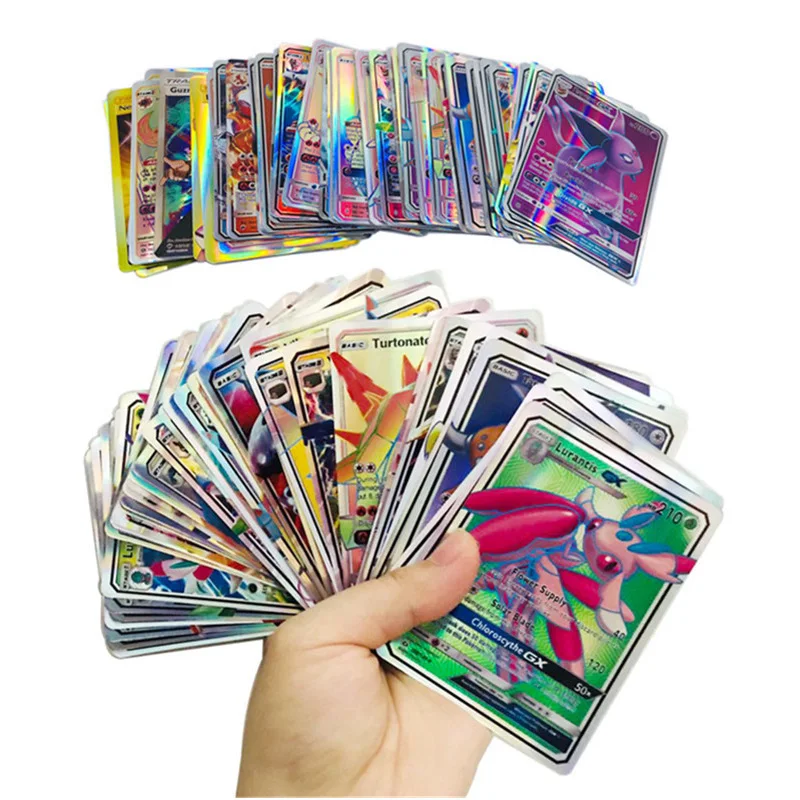 100/200/300 pièces anglais GX Tag Team brillant TAKARA TOMY Pokemon cartes jeu anglais bataille Carte cartes à collectionner jeu enfants jouet