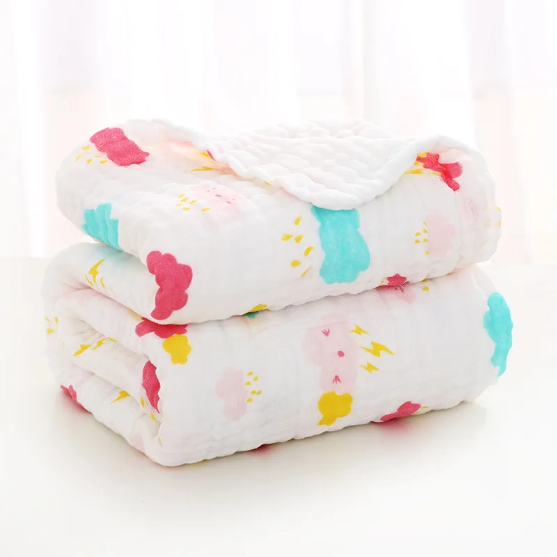 

Baby Bath Towel Six-layer Gauze Without Fluorescent Agent Crib Multifunctional Child Blanket for Newborn