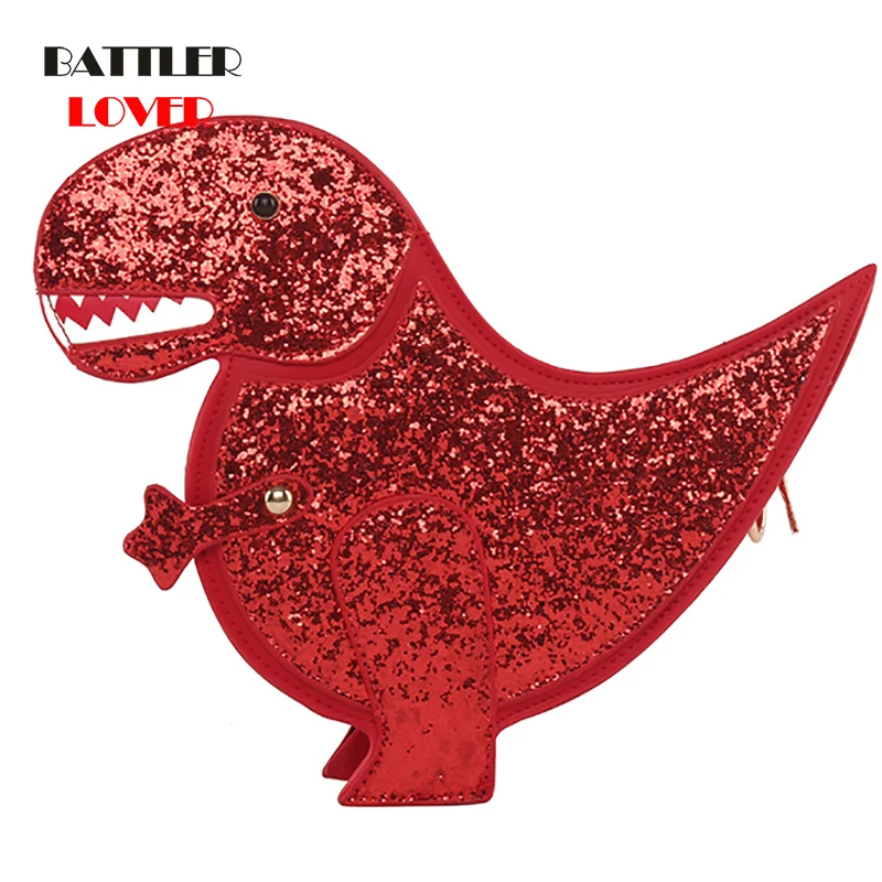 Trendy Personality Dinosaur Design Fashion Crossbody Mini Messenger Bag for Women Chain Purse Female Shoulder Bag Flap