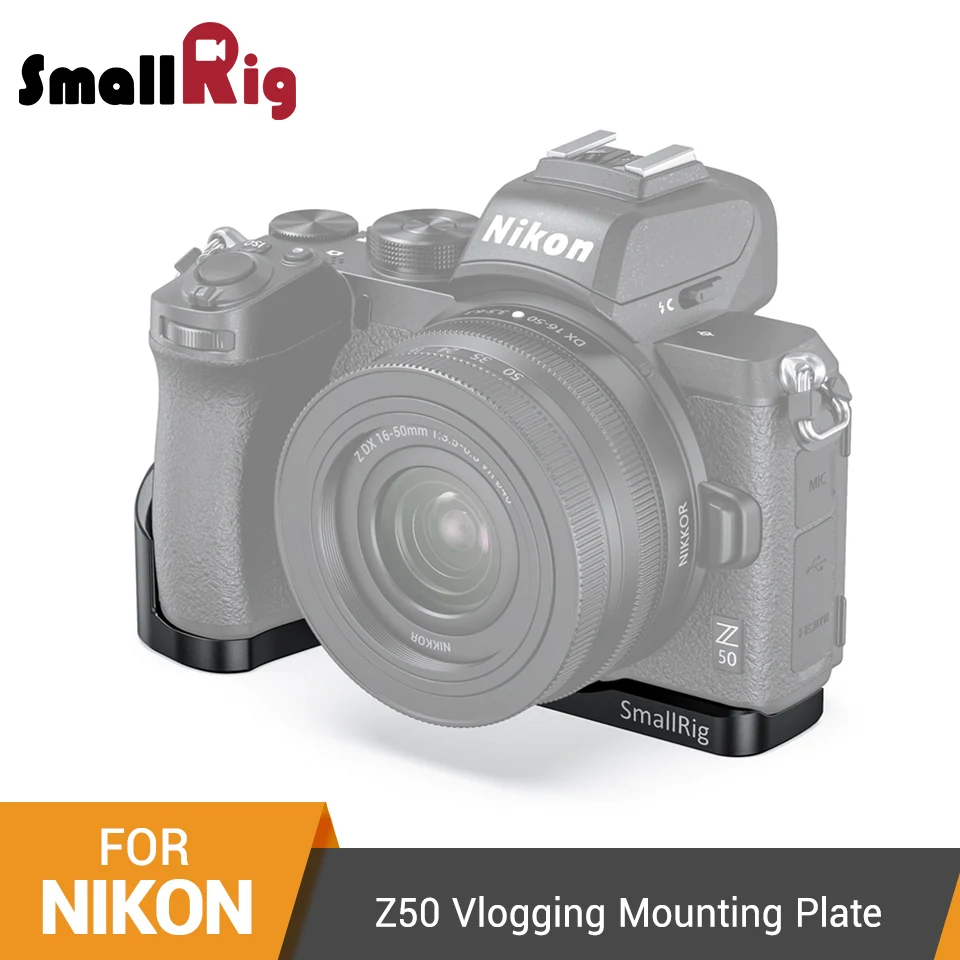 

SmallRig Z50 Bracket Plate For Nikon Z50 L Shaped Side Plate+Baseplate Mounting Plate With Cold Shoe Mount - 2525