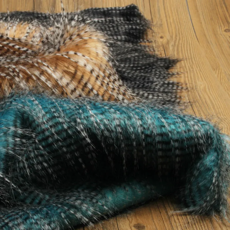 Павлинья шерсть лисица жаккард плюш искусственный мех Ткань для подушек студия фотографирования съемки фон украшения длинные волосы ткань