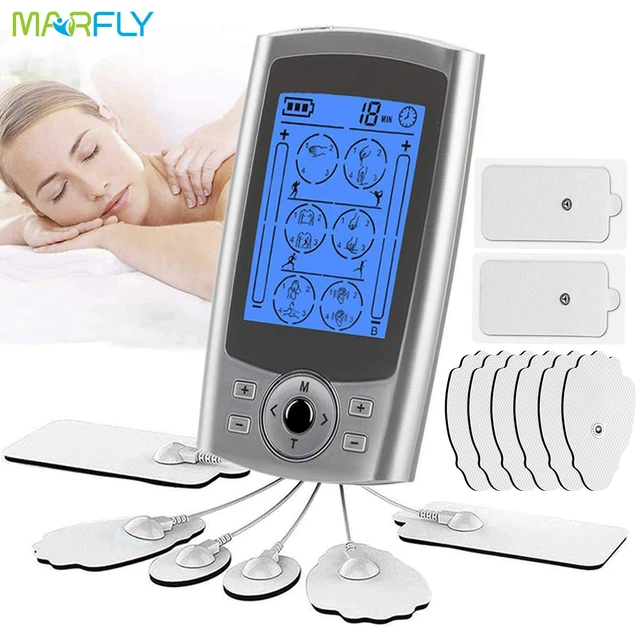 Rechargeable 16 Modes Electronic Pulse Massager EMS TENS Unit Muscle  Stimulator Pain Relief Therapy with 12pcs Electrode Pads - AliExpress