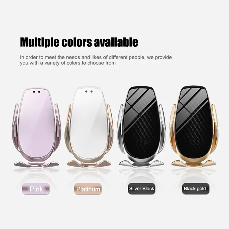 

Mobile Phone Bracket Holder Charging Wireless Charger Portable 360 Degree Rotating for Car SD998