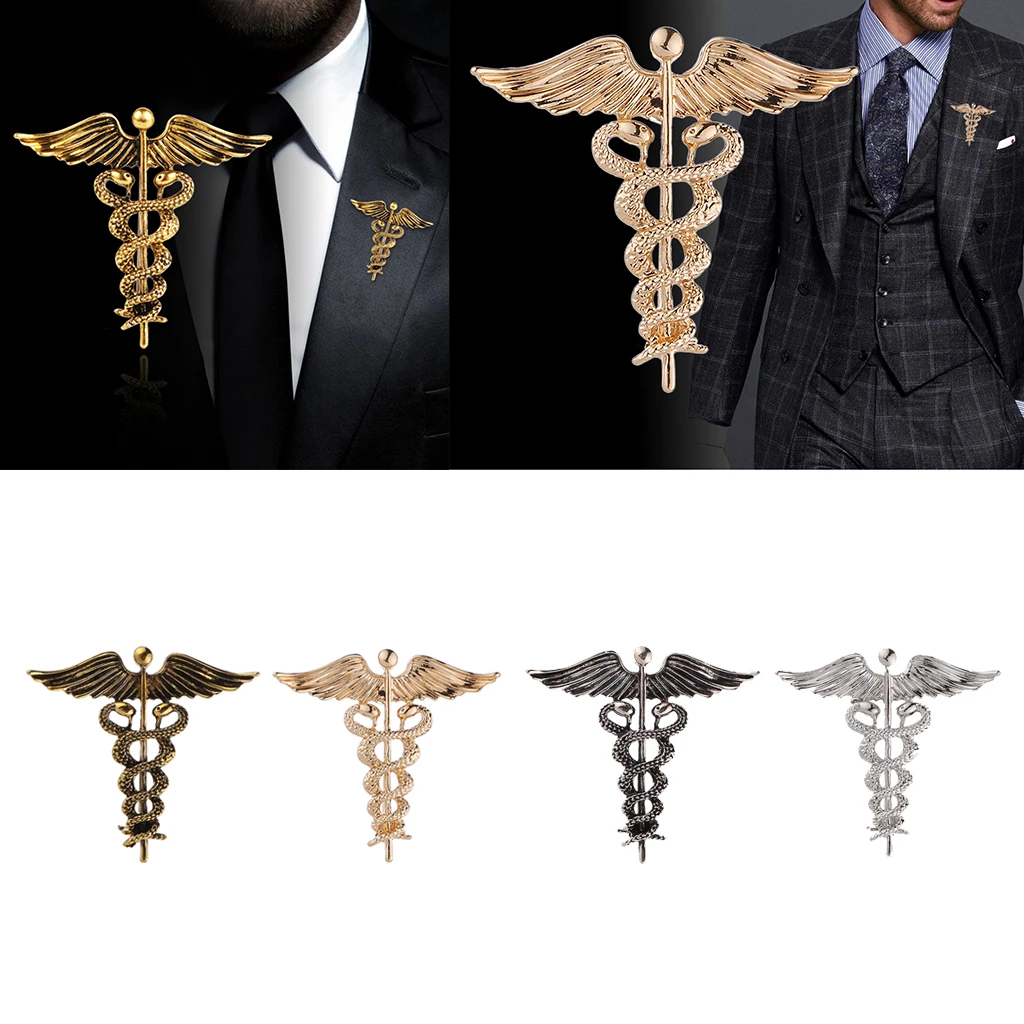 Mens Angel Wings Brooch Scarf Buckle Vintage Cardigan Brooch Pins Modern Type Lapel Pins for Party Suit