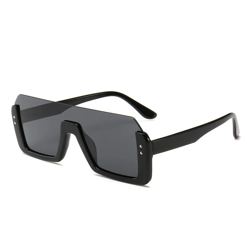 Модные Ретро дизайнерские супер квадратные очки кошачий глаз женские мужские солнцезащитные очки прямоугольные полуоправы очки водительские очки - Название цвета: A