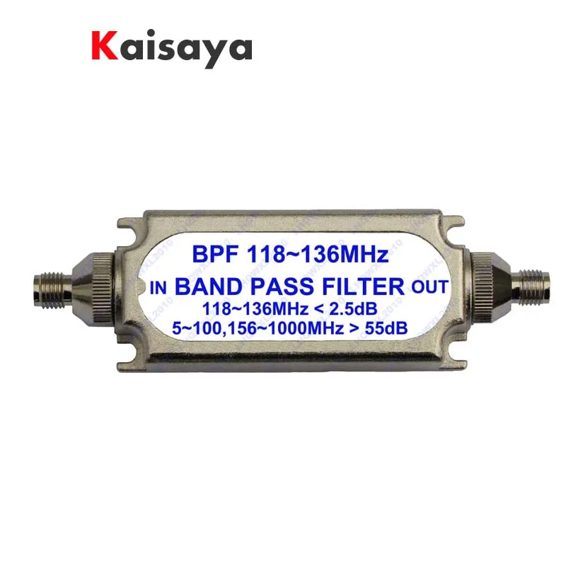 New Version SMA Connector Band Pass Bandpass Filter BPF 118-136MHz for Air Band 