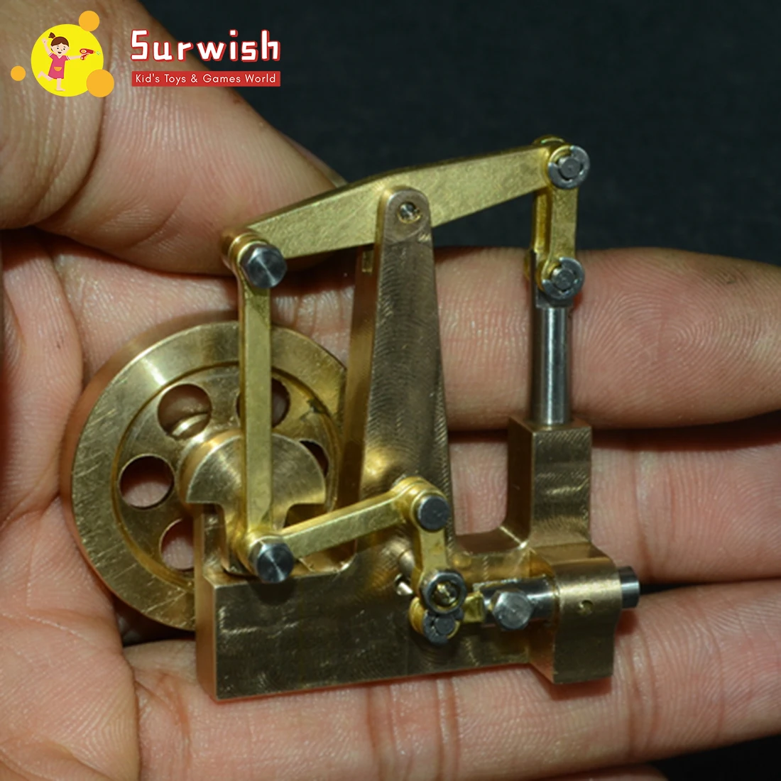 

4.7 X 2.9 X 4.6CM Balance Type Mini Pure Copper Steam Engine Model Without Boiler Creative Gift Set