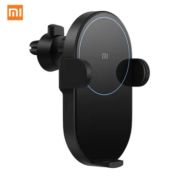 

2019 Xiaomi Mi 20W MAX Qi Wireless Car Charger EPP Auto Pinch Car Phone Holder 2.5D Glass Ring Lit Charging for iPhone Samsung