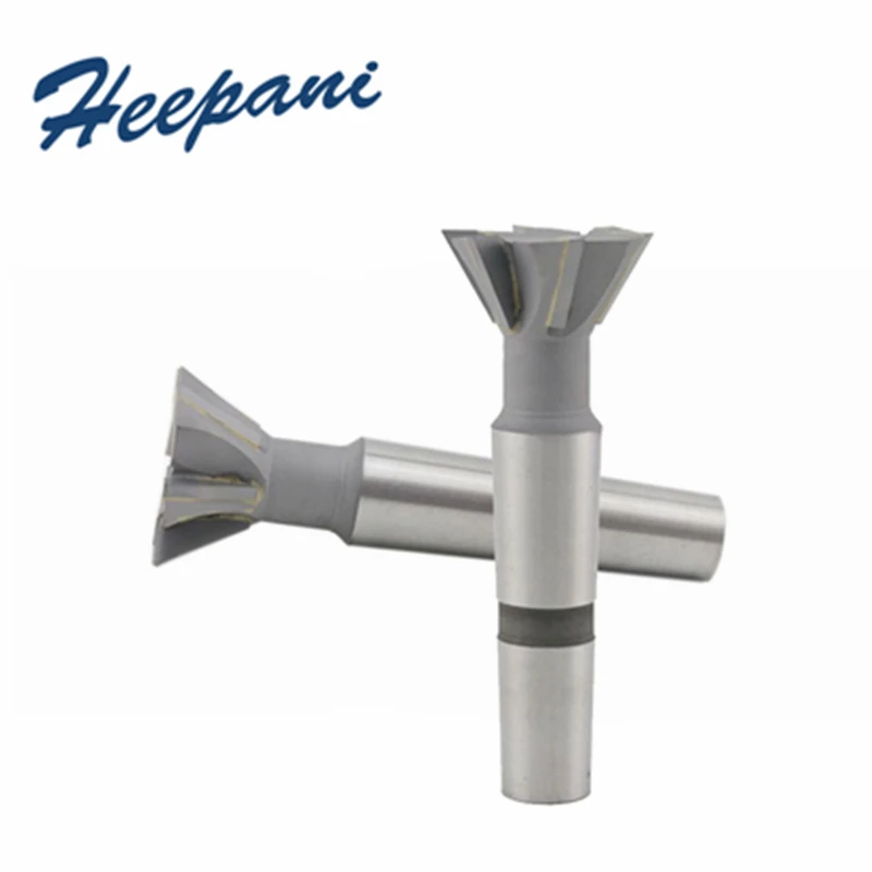 Yg8 Tungsten Carbide Dovetail Groove Milling Cutter 20mm80mm 60 / 55 / 45 Angle Taper Shank