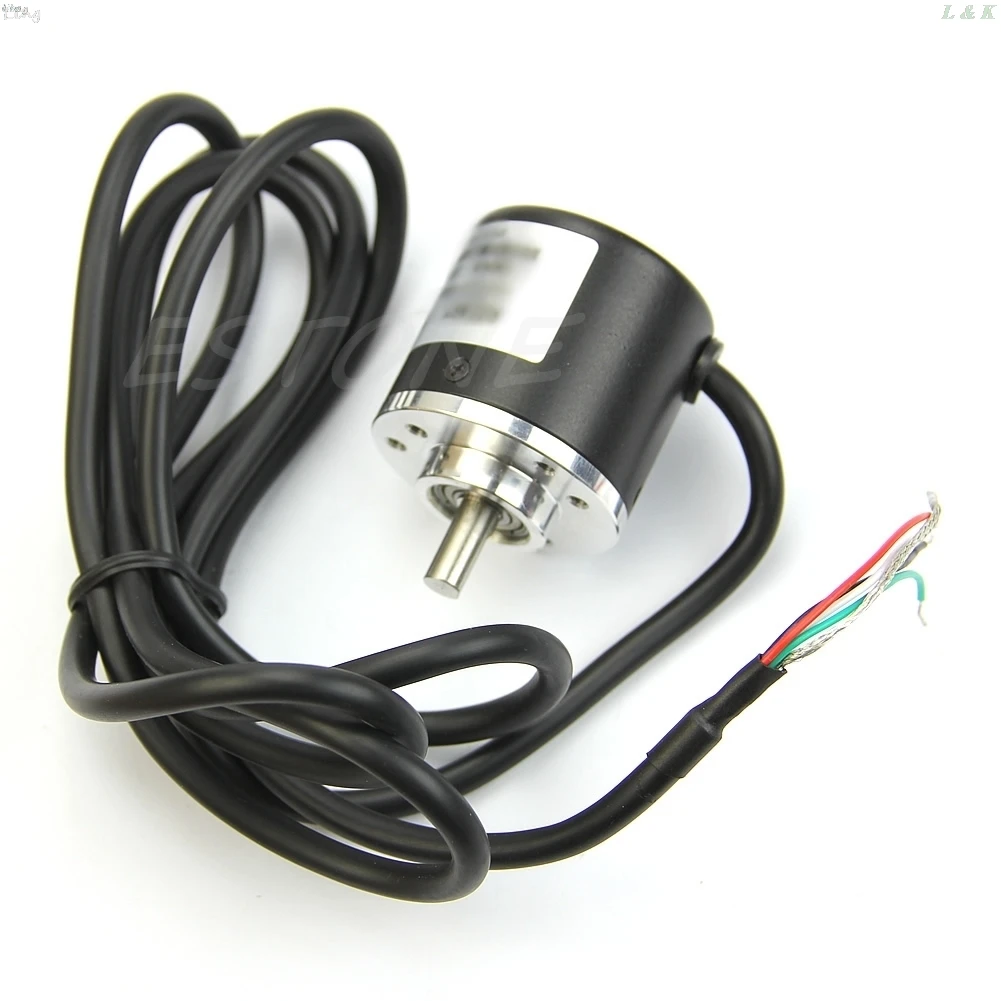 

360P/R Incremental Rotary Encoder AB phase encoder 6mm Shaft W coupling New