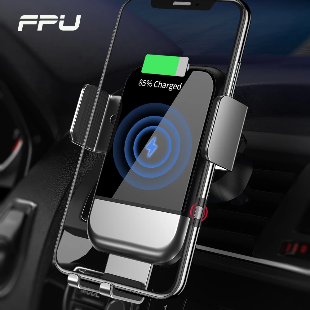 

FPU 10W Qi Car Wireless Charger for iPhone Mobile Phone Charger Gravity Induction Fast Wireless Charging Car Phone Holder Stand