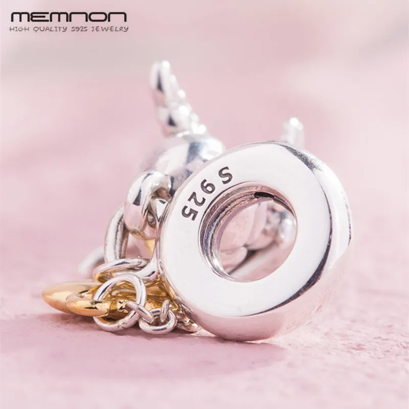 Valentine's Day Shine Cupid and You Charms 925 sterling silver heart charm fit bead charm Bracelets DIY Jewelry For women