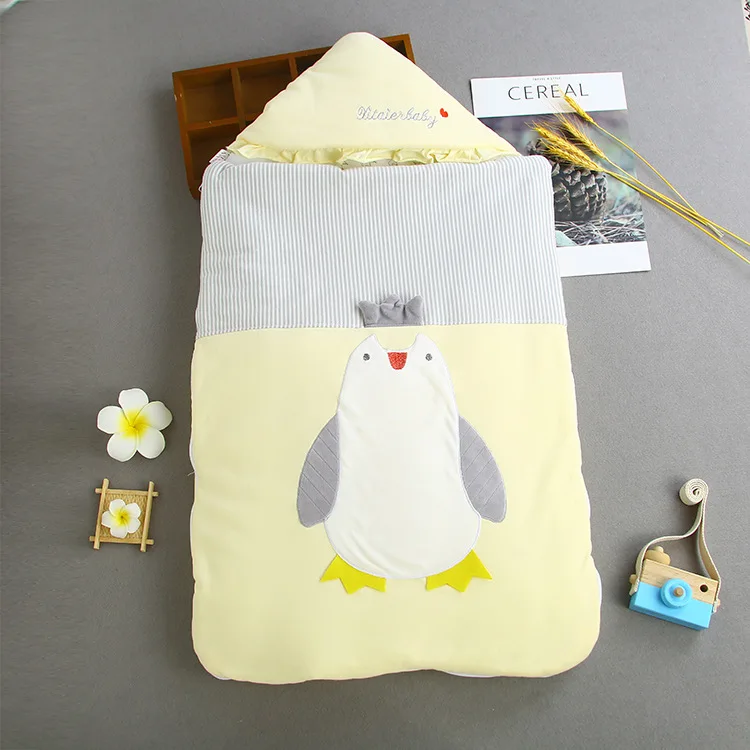 Хлопковый Детский мягкий спальный мешок из чесаного хлопка для новорожденных; спальный мешок с рисунком для младенцев; спальный мешок для малышей; одеяло для младенцев