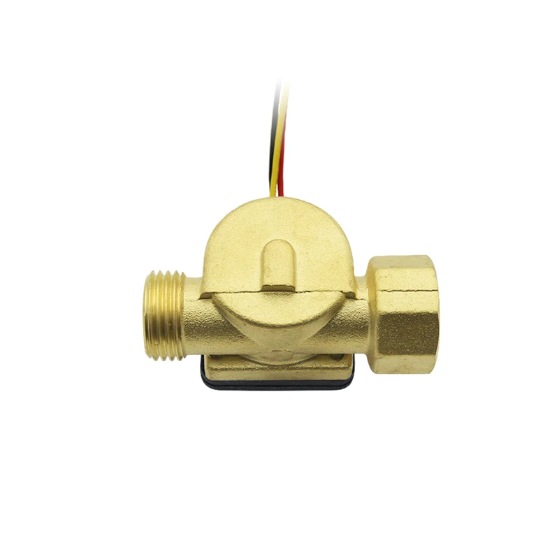 G 1/2" Brass Liquid Flow Water Meter Hall Effect Sensor For Tankless