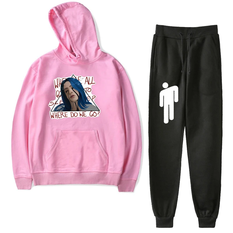 Billie Eilish принты весенне-Осенняя детская одежда для маленьких мальчиков Повседневное хлопковая футболка с коротким рукавом, одежда, штаны 2 шт./компл. Одежда для маленьких детей комплект одежды для детей - Цвет: 12