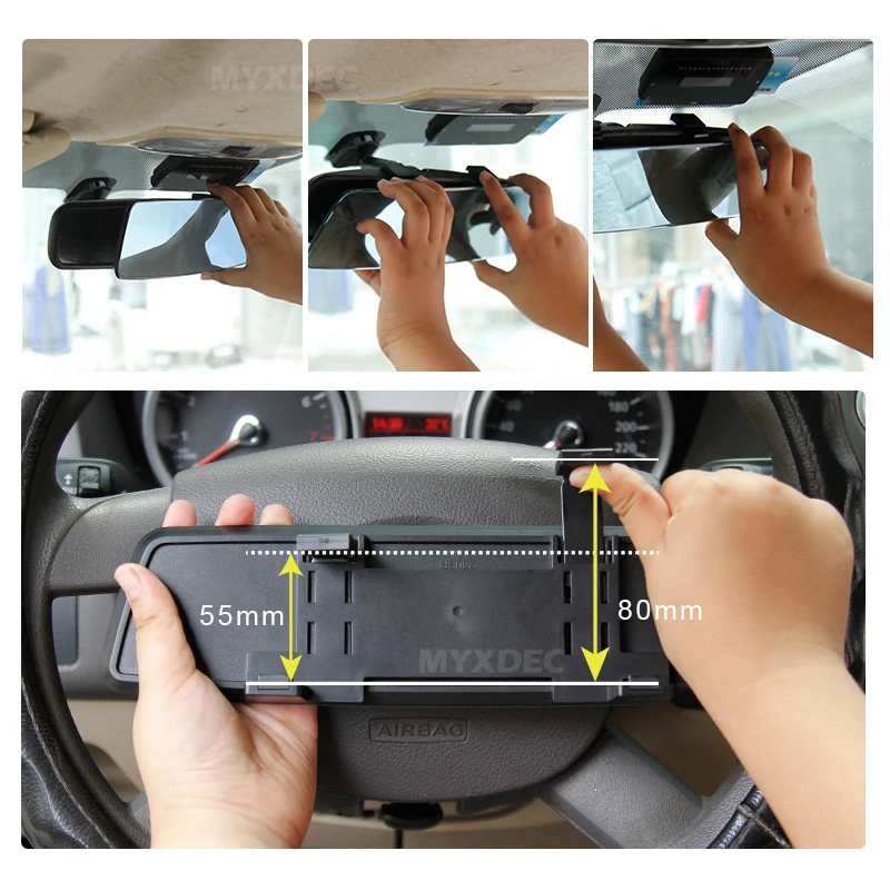 Universal Blue Mirror 2.5D Full Screen HD Frameless Large Vision Car Interior Explosion-proof Wide Angle Rearview Endoscope