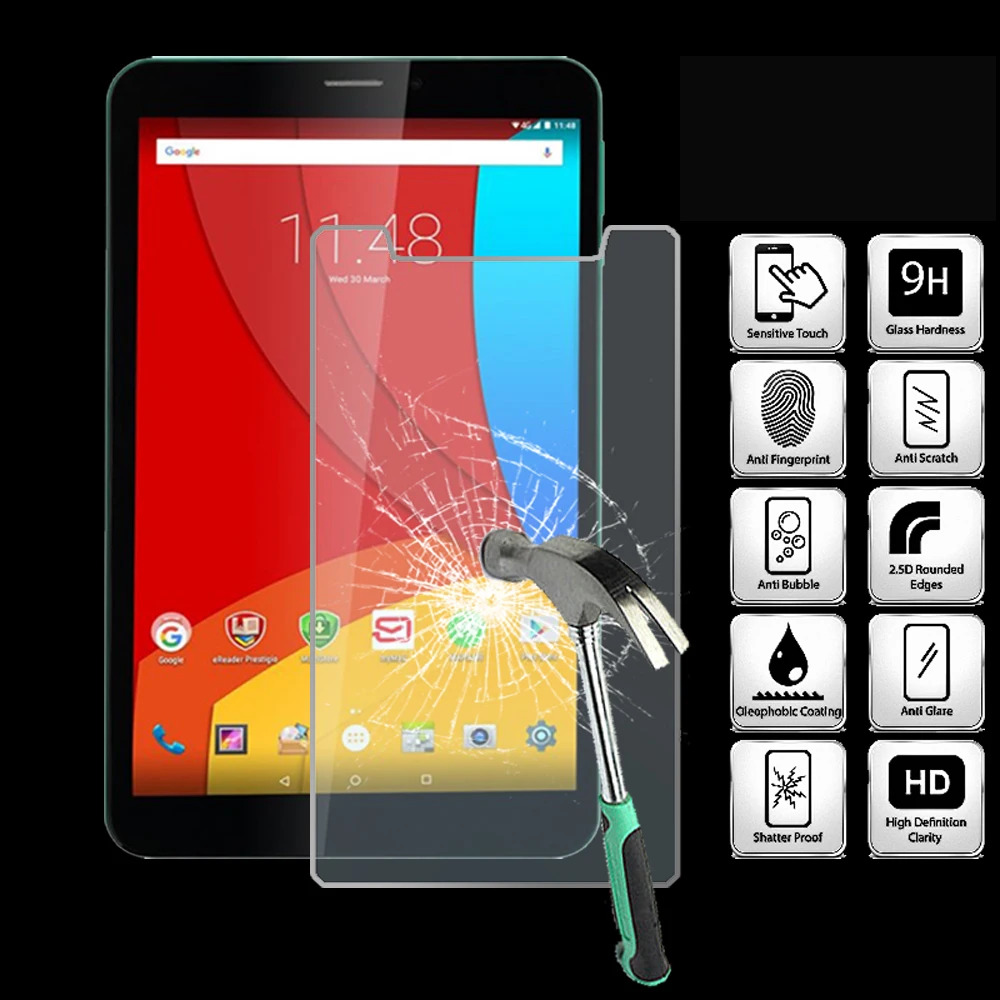 Закаленное защитное стекло для планшета Prestigio MultiPad Wize 3408 8-9H Взрывозащищенная