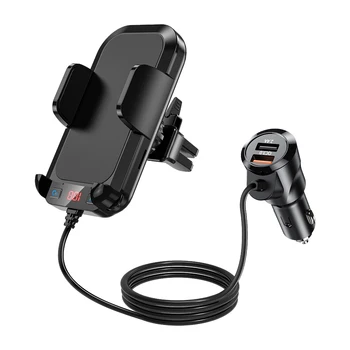 

1Pc Car Phone Charger FM Emitter Automobile Air Vent Phone Holding Wireless Receiver Fast Charge Phone Support Stand