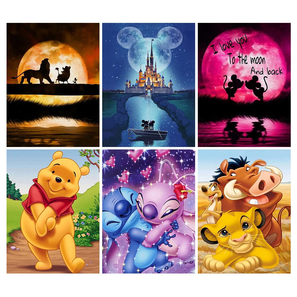 Алмазная 5D картина сделай сам Disney мозаика с изображением замка Минни Микки