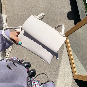 

Simple Small Solid Color PU Leather Crossbody Bags for Women 2020 Summer Shoulder Hand Bag Travel Cute Handbags