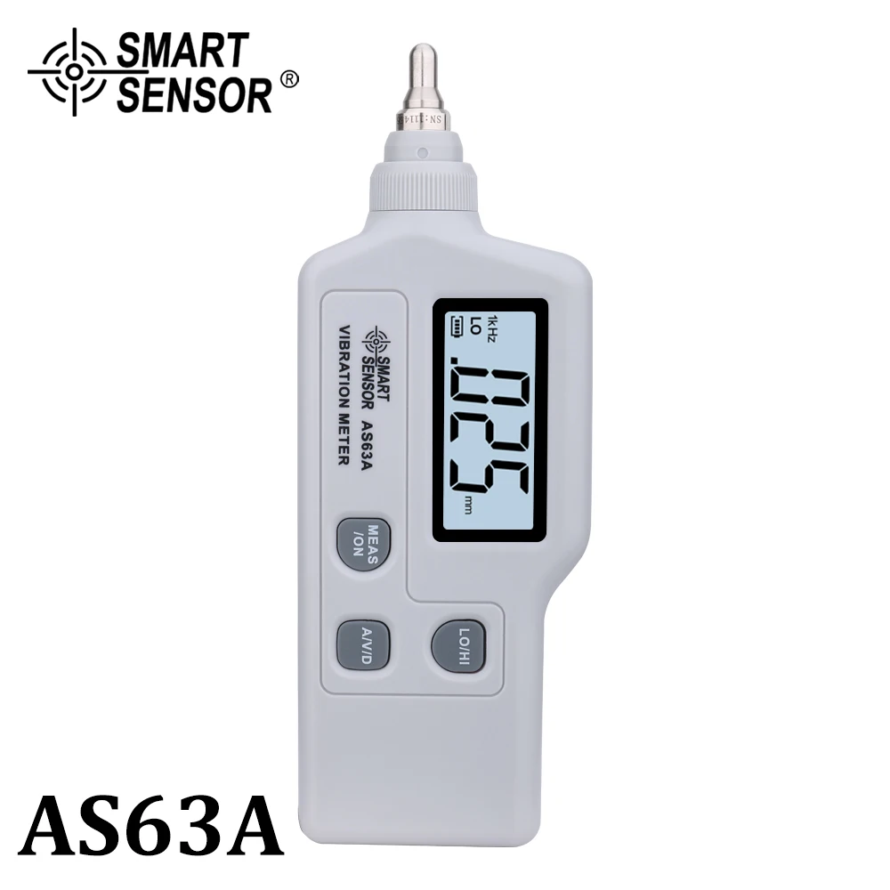 portable vibration meter Smart Sensor AS63A acceleration / displacement / velocity Vibration measurer analyzer vibrometer
