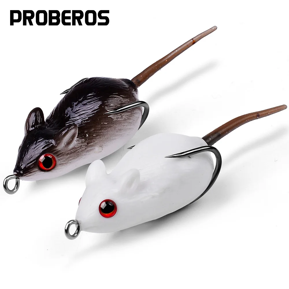 Proberos 1PCS Soft Mouse Bait 5cm-9g Sinking Fishing Lure Silicone