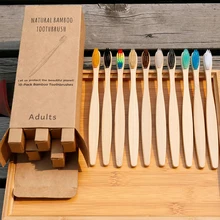 Зубная щетка из натурального бамбука Экологически чистая Мягкая Щетина зубная щетка биоразлагаемая зубная ручка для щетки бамбук индивидуальный логотип