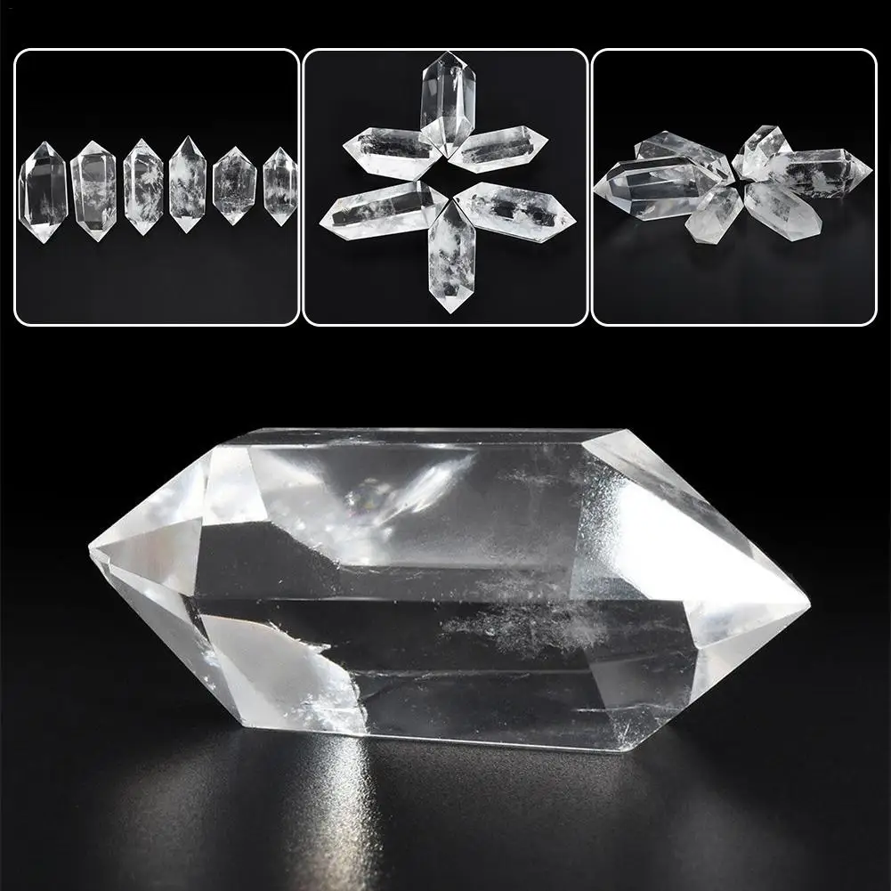 Natural Clear Crystal Quartz Electroplating Rainbow Wand Point Healing Stones For Aquarium Crafts Making Ornaments Home Decor 4