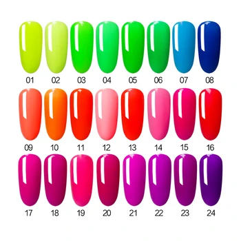

7.3ml Neon Color Gel Nail Polish LED Or UV Gel Semi Permanent Cuticle Primer Private Label Soak Off Fluorescence Gel Nail Polish