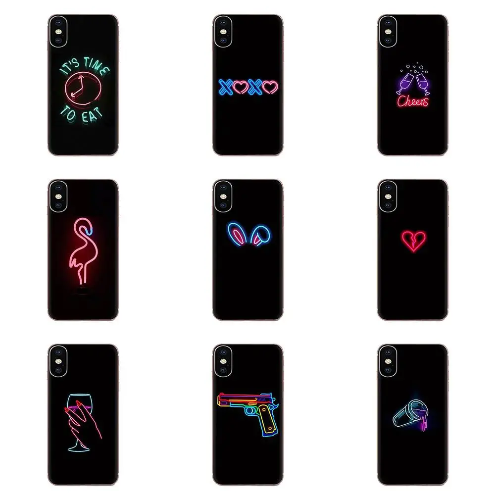 Black Background Fluorescent Pattern For Sony Xperia Z Z1 Z2 Z3 Z4 Z5 compact Mini M2 M4 M5 T3 E3 E5 XA XA1 XZ Premium | Мобильные