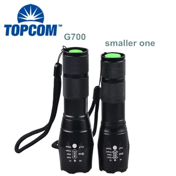 

TOPCOM Waterproof Zoom Focus Flashlight 2000lm Long Rang T6 LED 18650 Rechargeable Flashlight Torch