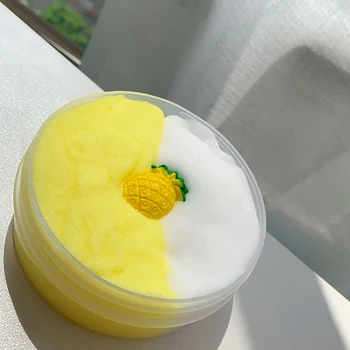 

Boxi In Stock 150ml Fruit Fluffy Slime Toys Anti-Stress Education Cute Pineapple Cloud Ice Slime Gift Toy For Kids Adults