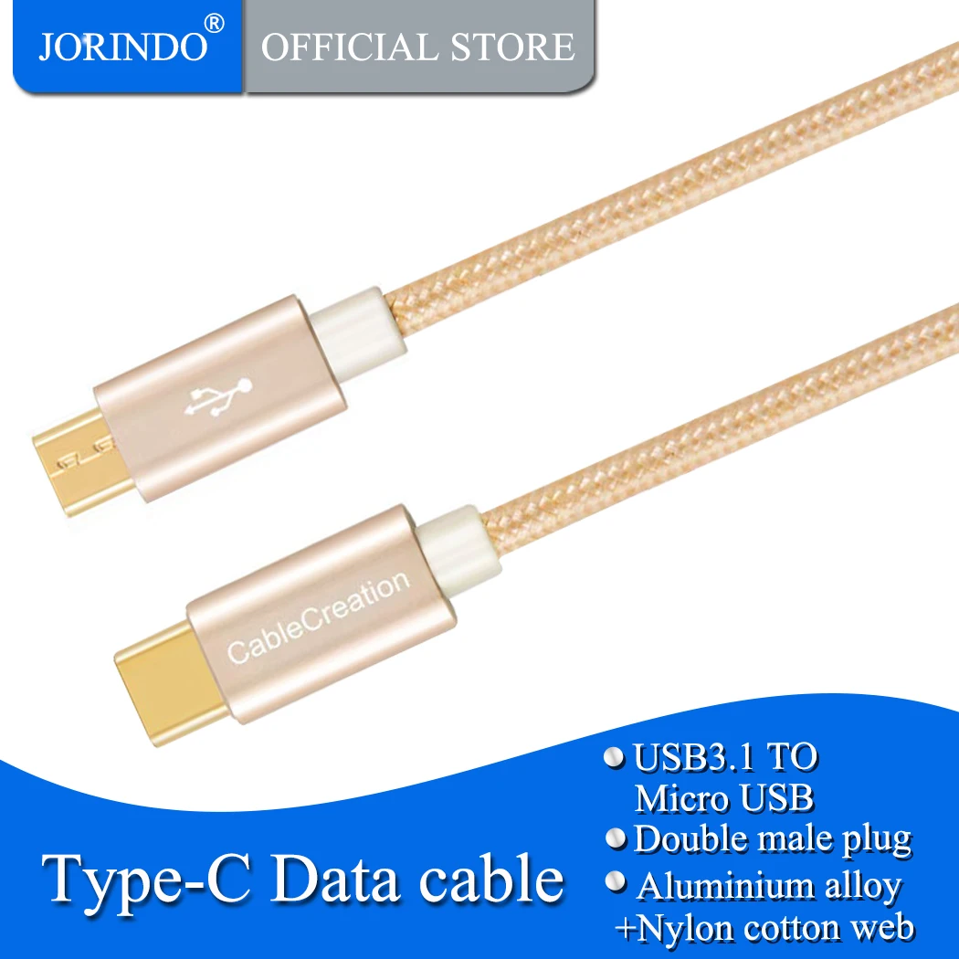USB C к Micro JORINDO usb type 2 0 кабель для зарядки и передачи данных устройства Android