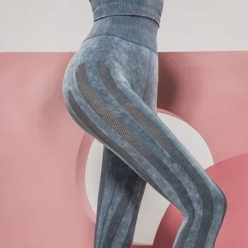 

Seamless High Waist Sports Leggings Sexy Women Workout Mesh Breathable Gym Fitness Training Pants Female Casual