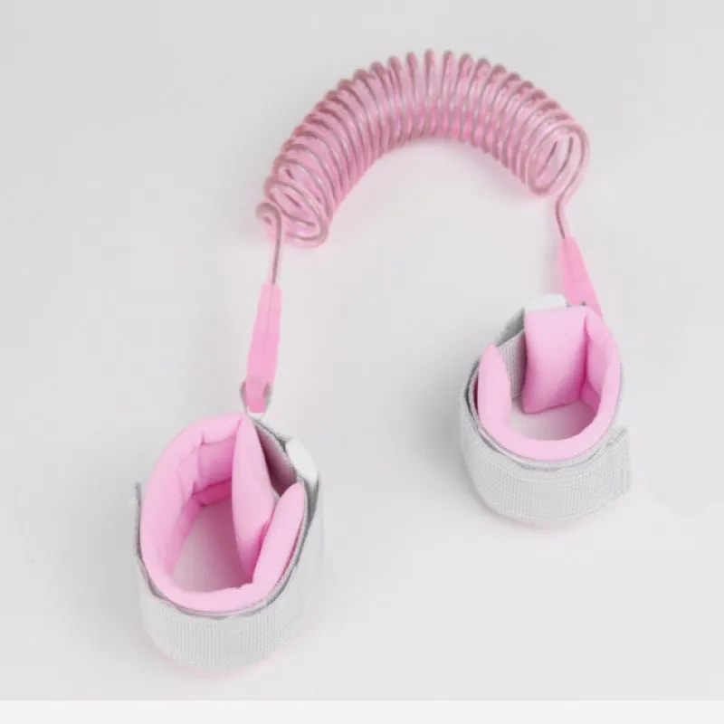 Модный 1,5 м браслет Harnais De saucurite ranglable Enfants Laisse Anti-perte Poignet lien Traction Corde bece Marcheur - Цвет: pink