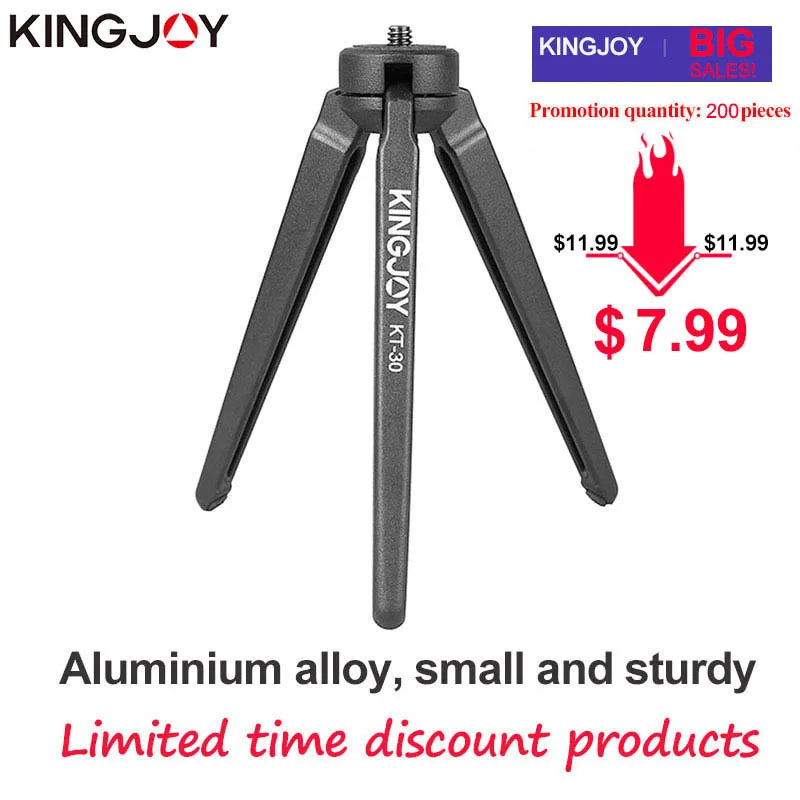 KINGJOY Officia KT 30/50 мини штатив Камара для телефона Алюминий стоят все модели видео