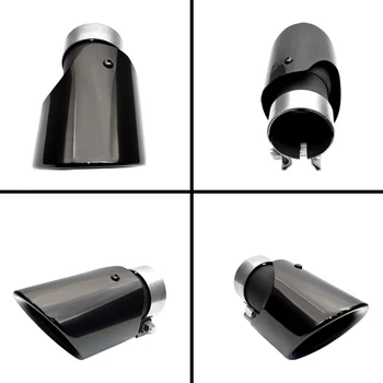 

Good quality one pcs GTS style chromed black stainless steel exhaust pipe muffler tip fit for all car