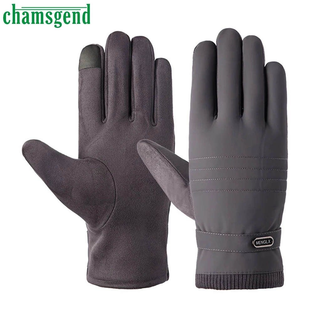 Chamsgend Водонепроницаемые зимние мужские перчатки теплые мотоциклетные Лыжные Сноуборд перчатки мягкие теплые перчатки для Тачскрин противоскользящие для холодной погоды