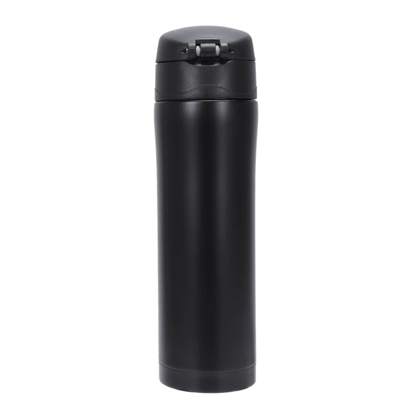500ML Travel Mug Tea Coffee Water Vacuum Cup Thermos Bottle Stainless Steel Black