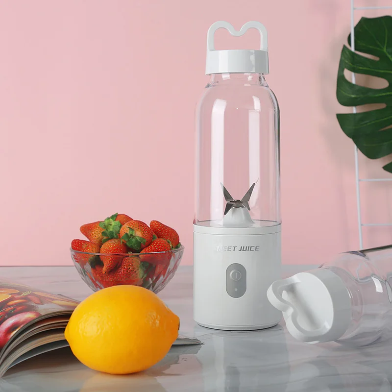 

1 Set 500ml Mini Juicer Bottle Cup Mixer Electric USB Mini Food Processor Juicer Smoothie Blender Cup Maker Juice White