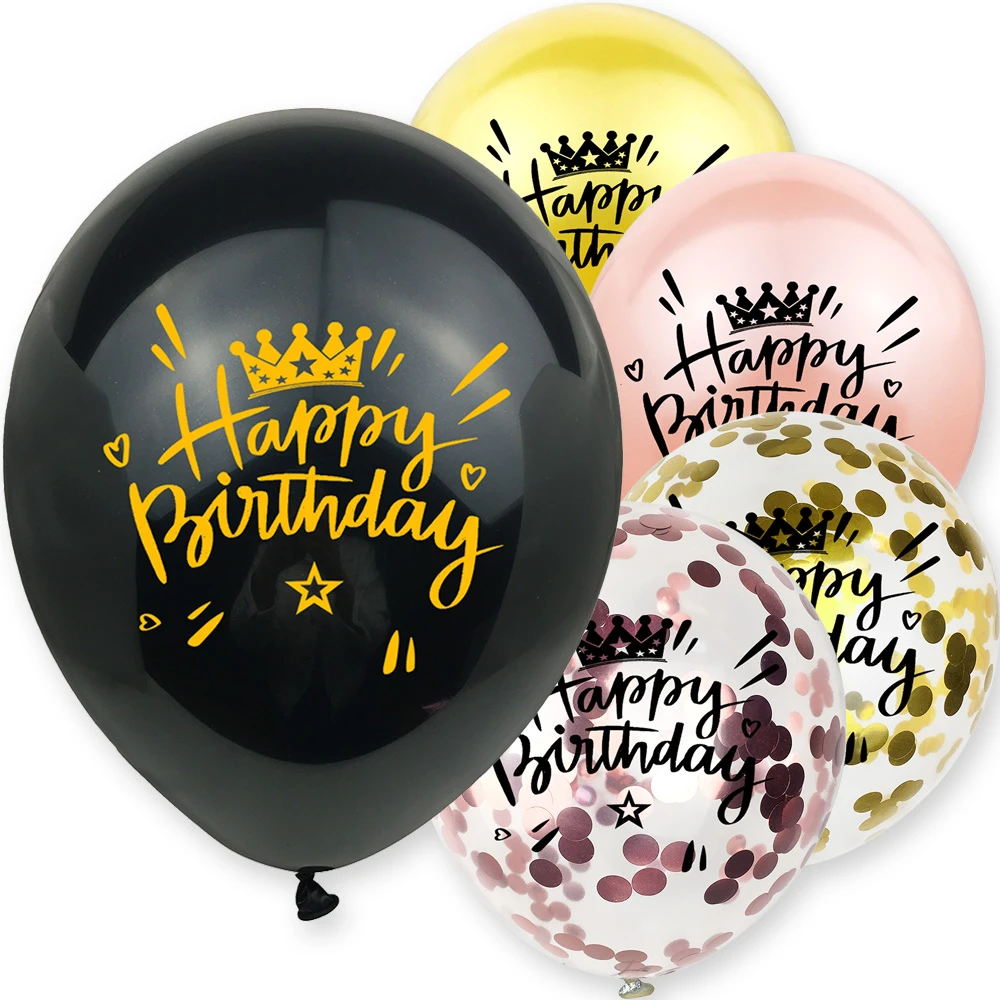 Happy Birthday Balloons Under 100 10/50/100 Pieces Happy Birthday Multicolor Balloons For Kids And Adults  Party Balloon Letter Printing Birthday Party Decoration - Party & Holiday  Diy Decorations - Aliexpress
