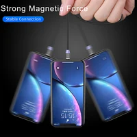 KEYSION LED magnetyczny kabel USB szybkie ładowanie typ C kabel magnetyczna ładowarka ładowanie danych kabel Micro USB kabel do telefonu komórkowego kabel USB 3
